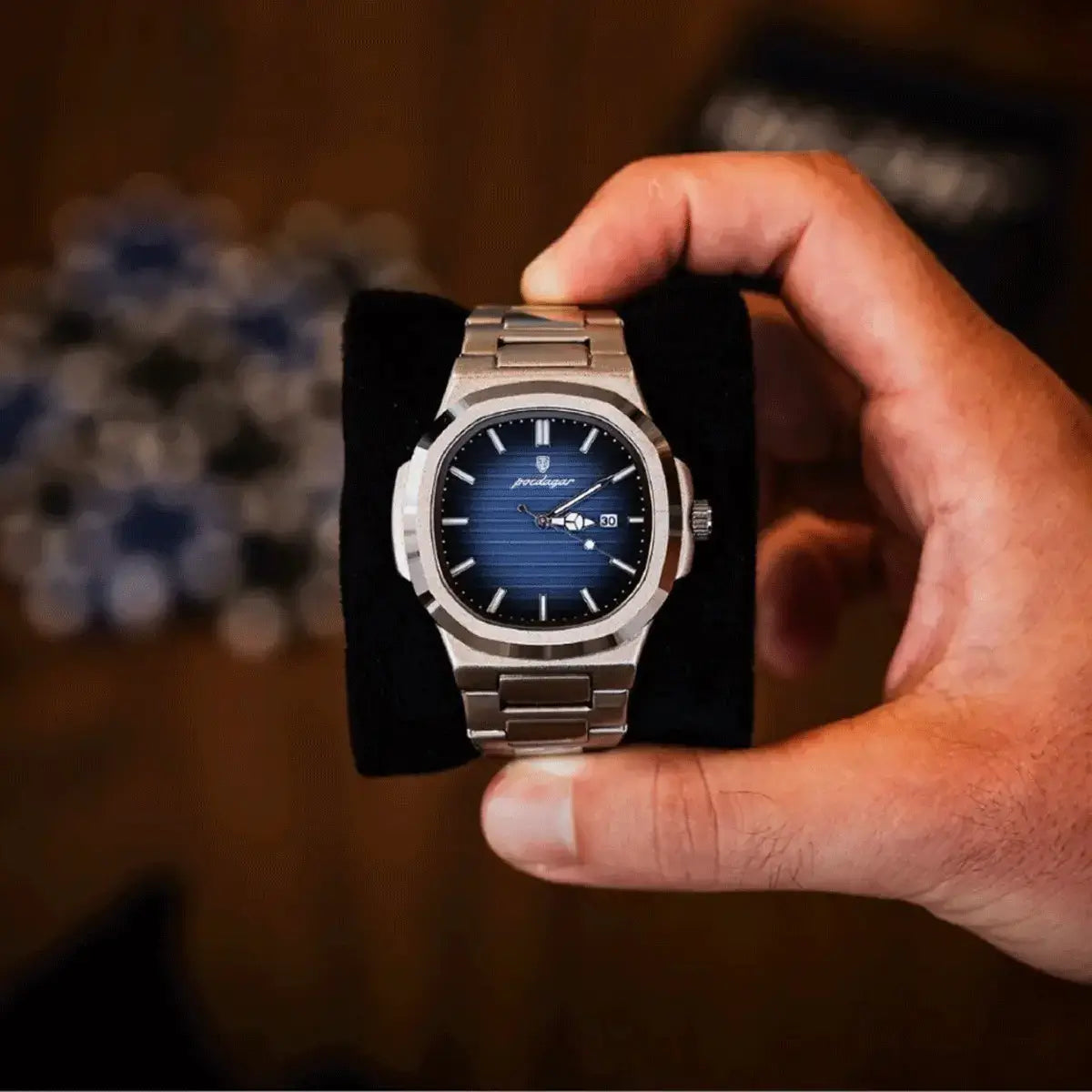Relógio Masculino Luxe Nautilus™ com Kit de Pulseiras Grátis