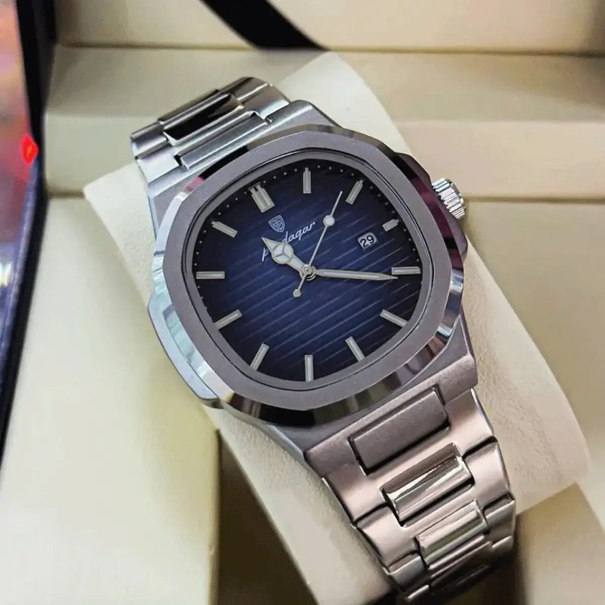 Relógio Masculino Luxe Nautilus™ com Kit de Pulseiras Grátis