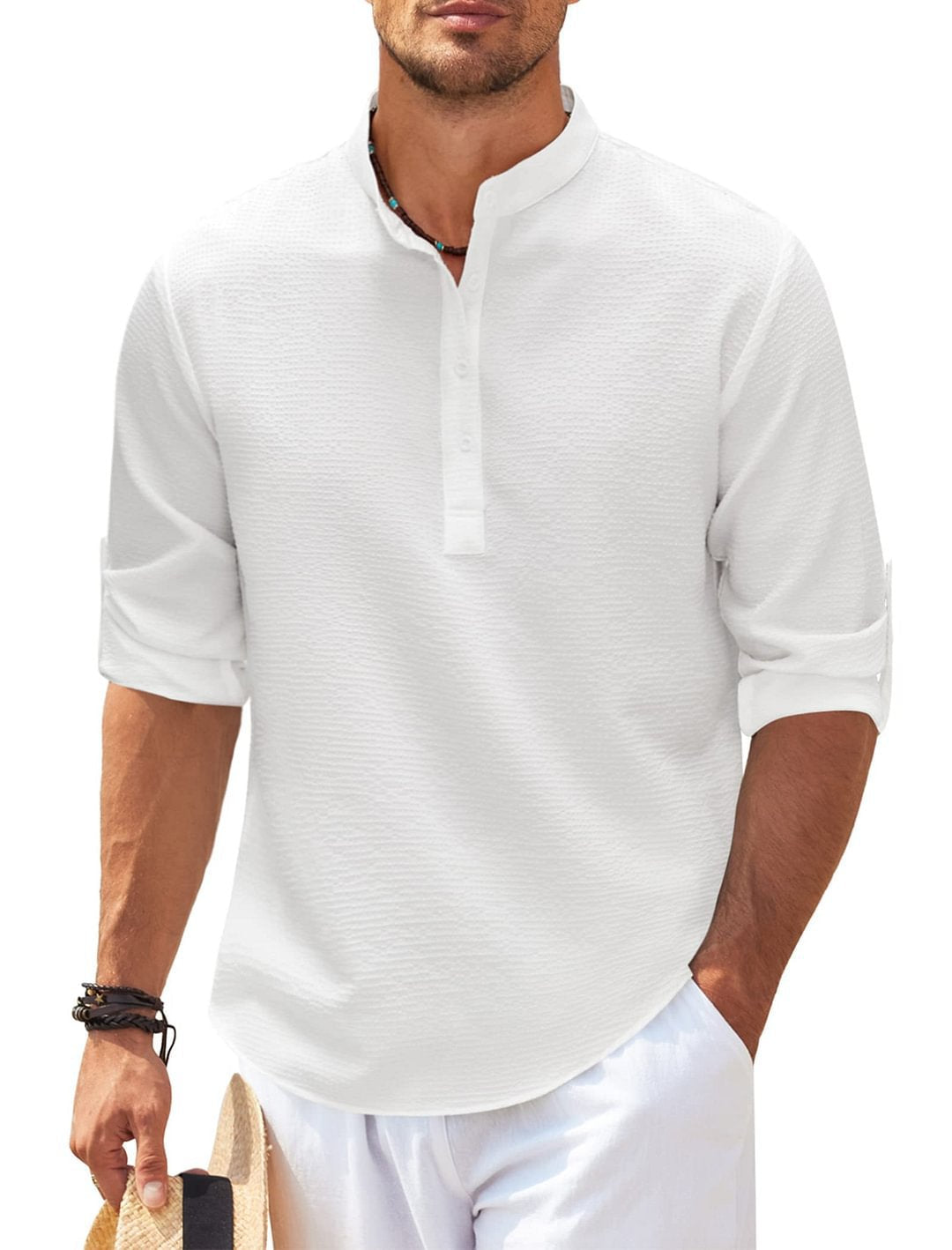 Cormac – Camisa Masculina de Linho Manga Longa
