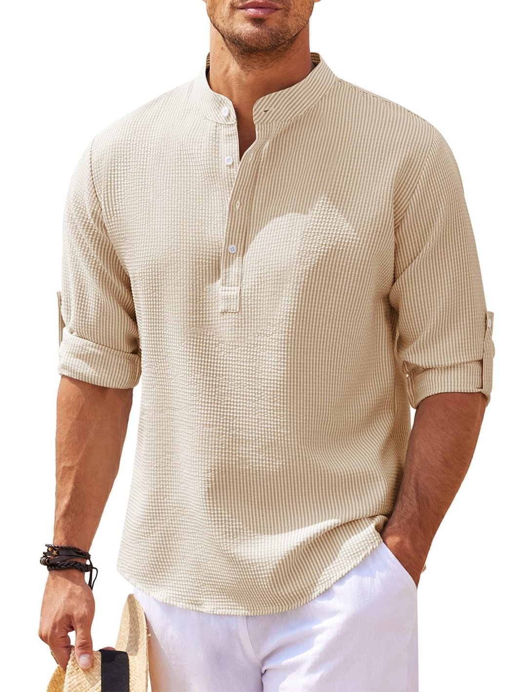 Cormac – Camisa Masculina de Linho Manga Longa