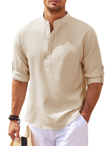 Cormac – Camisa Masculina de Linho Manga Longa