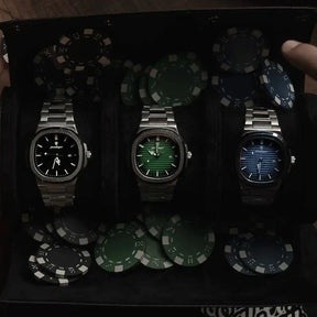 Relógio Masculino Luxe Nautilus™ com Kit de Pulseiras Grátis