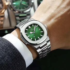 Relógio Masculino Luxe Nautilus™ com Kit de Pulseiras Grátis