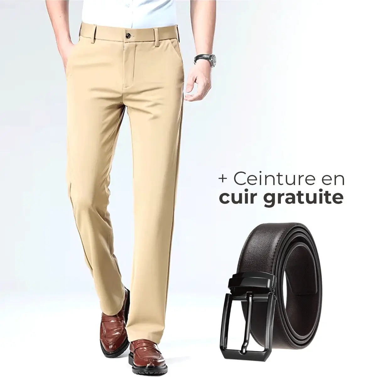 Calça Social Stretchy Luffy® (+ Cinto de Couro Grátis)