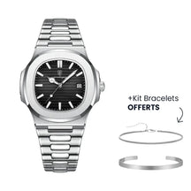 Relógio Masculino Luxe Nautilus™ com Kit de Pulseiras Grátis