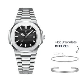 Relógio Masculino Luxe Nautilus™ com Kit de Pulseiras Grátis