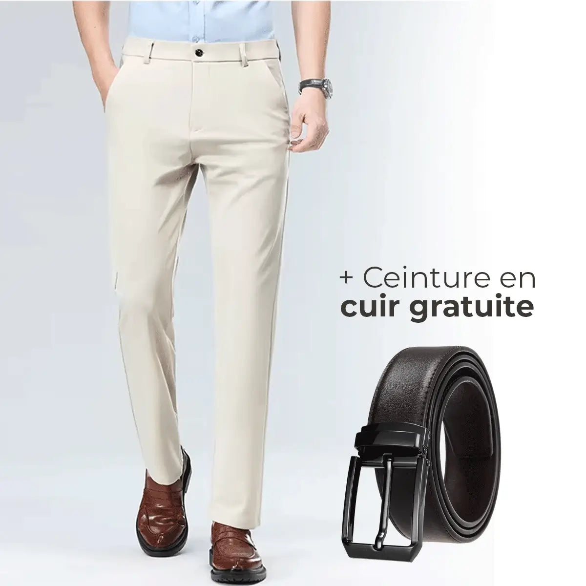 Calça Social Stretchy Luffy® (+ Cinto de Couro Grátis)