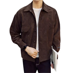 Sobrecamisa Masculina de Veludo Cotelê – Estilo e Conforto para o Outono