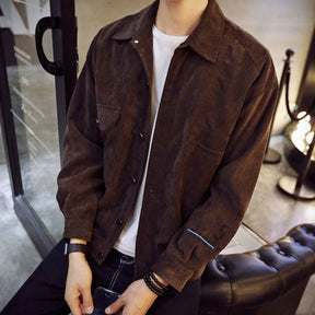 Sobrecamisa Masculina de Veludo Cotelê – Estilo e Conforto para o Outono