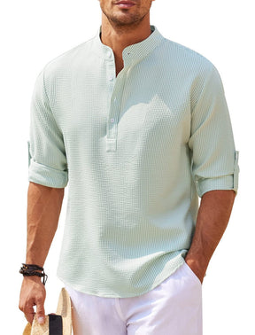 Cormac – Camisa Masculina de Linho Manga Longa