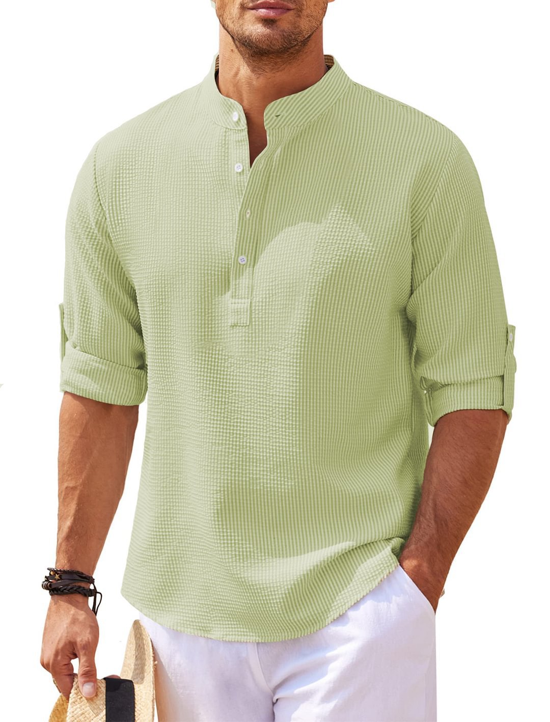Cormac – Camisa Masculina de Linho Manga Longa
